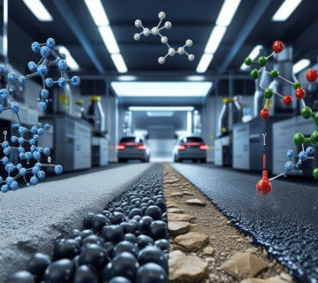 Comparison of anionic and cationic bitumen emulsions with molecular charge differences and their interaction with aggregate surfaces.