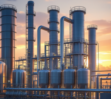 Illustrating the environmental and safety considerations in urea synthesis, highlighting sustainable practices and rigorous safety protocols.